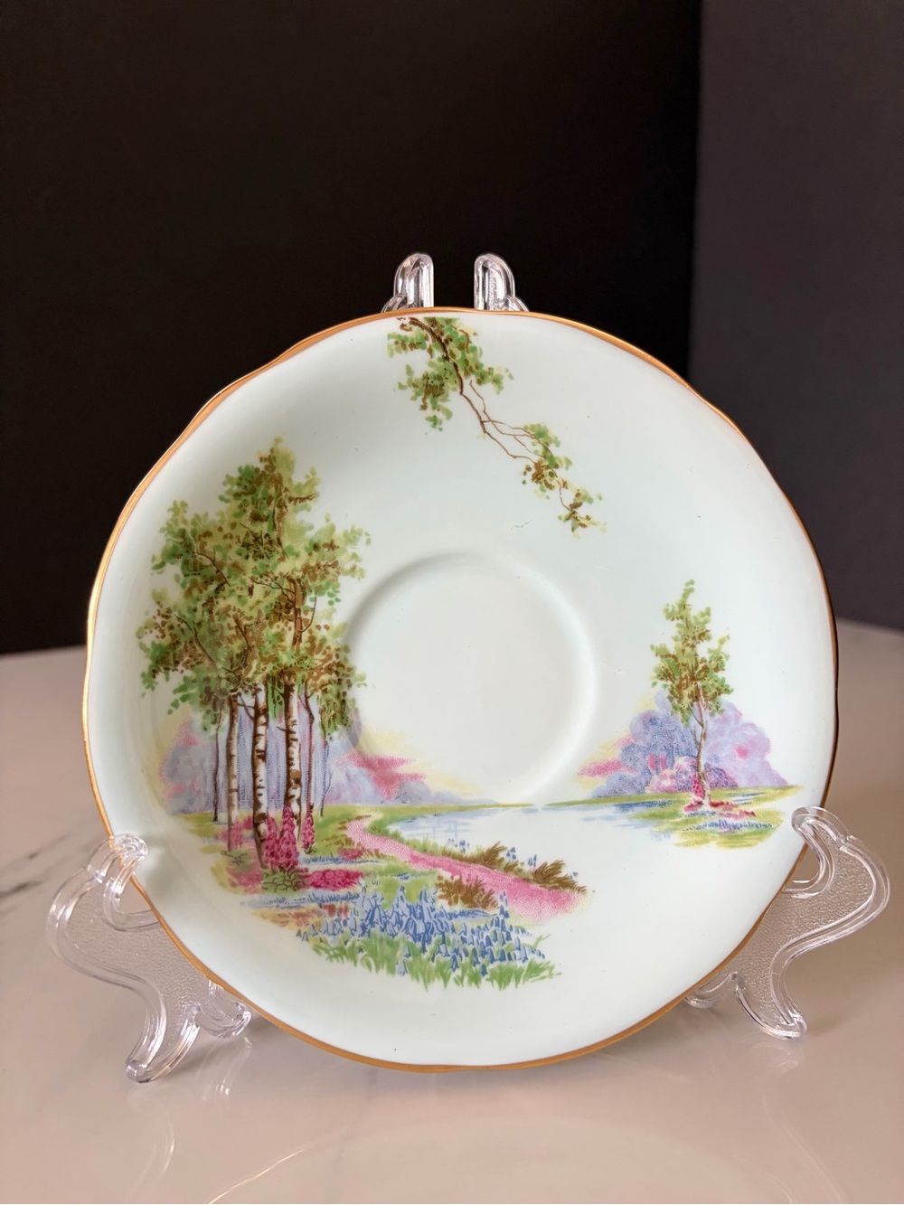 Bluebell Time Saucer by Aynsley